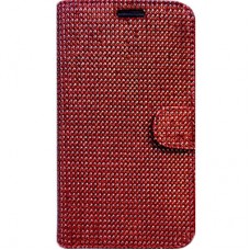 Capa Book Cover para Samsung Galaxy M10 - Gliter Vermelha